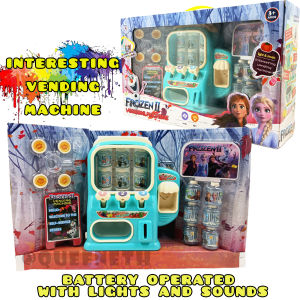 Frzen Vending Machine Automatic Simulation with Coins Drinks Pretend Play For kids toys for kids
