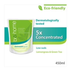 Bio-Home Dishwashing Liquid Refill Pack 450ML - Lemongrass & Green Tea