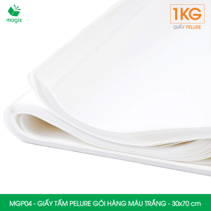 MGP04 - 30x70 cm - 1KG giấy Pelure trắng đóng hàng giấy nến gói quần áo giày dép phụ kiện