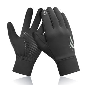 Thermal Cycling Gloves for Men Women Warm Breathable Winter Bike Gloves with Touchscreen Non-Slip Shockproof Thicken