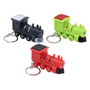 Train móc chìa khóa đèn LED móc khóa đào tạo Mặt dây chuyền keyholders xe vòng chìa khóa ba lô đồ trang trí treo cho trang trí túi