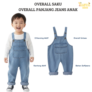 OVERALL SAKU 2-5 Tahun Overall Panjang Anak Baju Kodok Anak Perempuan Dan Lakilaki