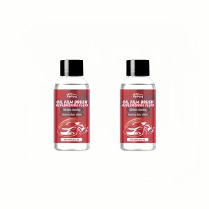 【FREE GIFT】120ML Car Glass Oil Film Cleaner Strong Front Windshield Remover for Automotive Windshields Car Windows Glass polishing Rainproof/fogproof Auto Interior Glass Cleaner Car glass Cleaning brush acid rain Shellac remover