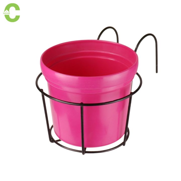 HOMEC ที่แขวนกระถางต้นไม้ติดผนัง เหล็ก สีดำ-ขาว