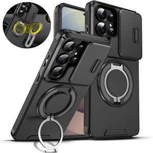 Slide Lens Protect Armor Case For Samsung Galaxy S26 Ultra S26+ S 26 Magnetic Holder Cover For Galaxy S26 Plus S26 Edge Fundas