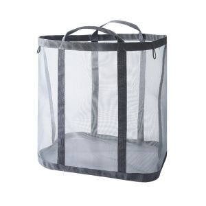 Laundry Basket Mesh Portable Foldable Good Air Permeability Prevents Breakage Practicality Dustproof