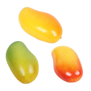 2pcs Faux Foam Mangoes for Kitchen Cabinet and Shop Display Decorative Realistic Fruits Ornament Photographic Props