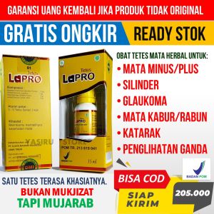 Tetes Mata LaPro La Pro Atasi Minus Plus Silinder Katarak Glaukoma Rabun Jauh Dekat Buram Penglihatan Ganda Secara Aman