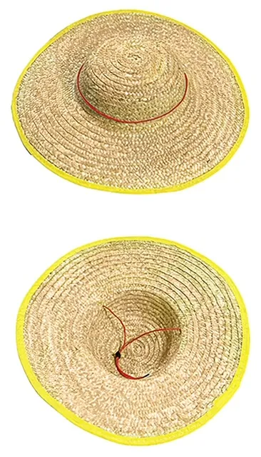 Straw Hat Farmer Grass Hat Cap Topi Rumput Jerami Petani Topi