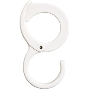 【SKIT SG】1pc Adjustable S-Shaped Hooks with Safety Buckle Locking & Anti-Fall Feature Multipurpose Durable Heavy Duty Plastic Foldable Hangers for Closet Rod Clothes Bags Kitchen Bathroom Cabinet Travel Baby Pram Storage S Hook - SG Ready Stock