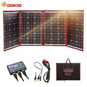 Dokio 200W (50W*4) 18V Flexible Foldble Solar Panel With 12V USB Charge Controller Portable Solar Cell Kit For Boats/Out-door Camping