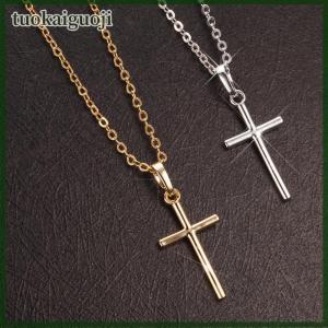 tuokaiguoji สร้อยคอจี้ไขว้แฟชั่นแบบเรียบง่ายสร้อยคอคริสตัลรูปพระเยซูทรงห้อยคอเครื่องประดับแนวพังก์ฮิปฮอปสำหรับผู้ชายผู้หญิงของขวัญ