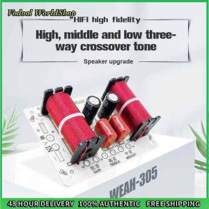 Vodool WEAH-305 3 Way Audio Speaker Crossover Circuit Treble Midrange Bass Module Frequency Divider Home Loudspeaker Filter Refit Accessory