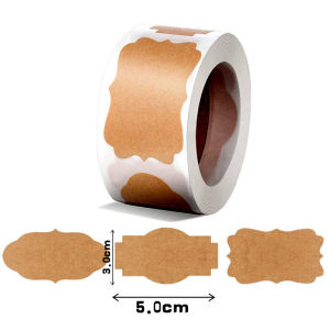 Sticker Label Kraft/Blank Kraft Paper/Sticker Kraft Paper/Paper Tags Sticker/Irregular Blank Kraft / Label Sticker(300 Pcs)