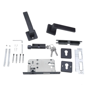 2Pieces Multipurpose Simple Matte Black Dummy Door Handles for Modern Home Decoration and Safety Easy Installion