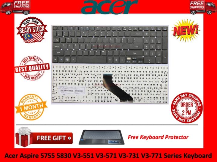US Keyboard For ES1-531 ES1-711 ES1-731 5830 5755 V3-551 V3-571 - Foto 5