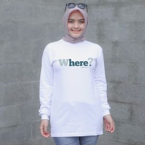 Kaos Lengan Panjang Wanita Bahan Adem Tebal Atasan Jumbo Muslimah Hijab Style OOTD