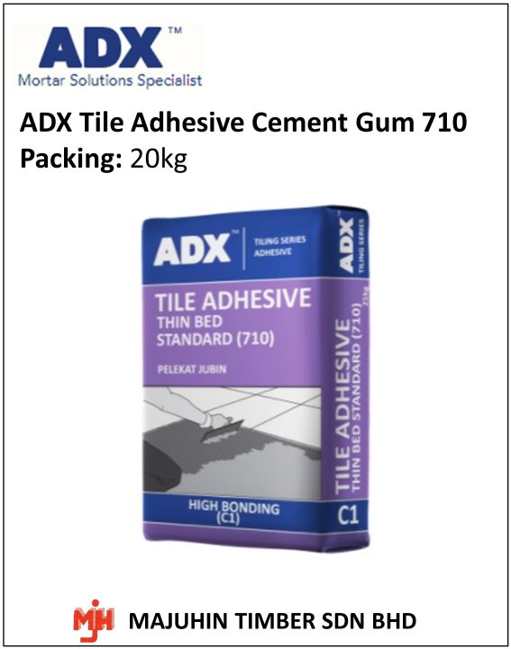ADX Tile Adhesive Cement 710 Gum 20KG [Hardware DIY] Lazada