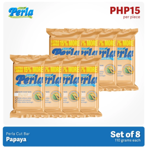 Perla Cut Laundry Bar 110g – Set of 8 Orange | Whitening & Stain Removal | Natural Laundry Soap
