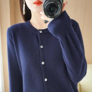 Women Sweater 2026 Autumn Winter Cardigans O-neck Single Breasted Short Slim Lady Knitwear Tops Solid Korean Femme Cardigans2026