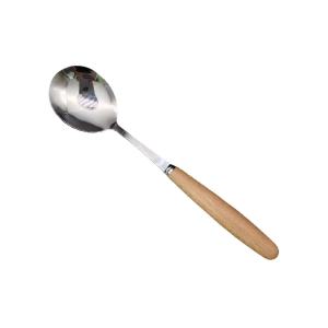 TC ช้อนส้อมมีดสแตนเลส 1แพ็ค6ชิ้น ด้ามไม้ สไตล์ญี่ปุ่น ช้อนส้อมขนม ช้อนกาแฟ