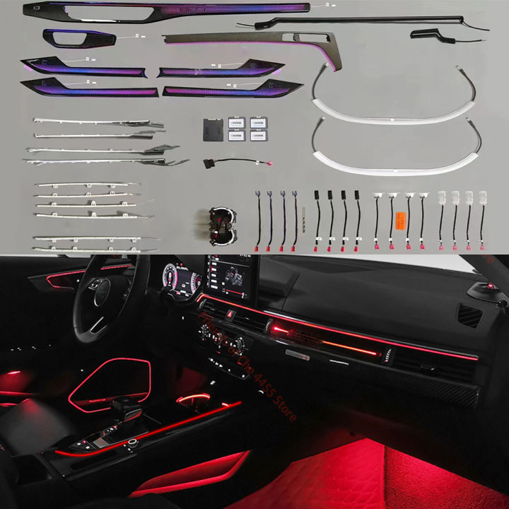 【Sleek】 Interior Upgrade 32 Color Led Ambient Lighting For Audi A4 A5 ...