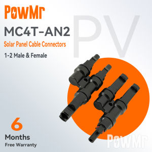 PowMr One pair MC4 T Branch Solar Panel Cable Connectors Male & Female 1-2/3/4/5/6 Waterproof MC4T-AN