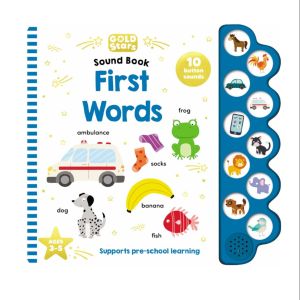 Gold Stars First Words Sound Book For Kids to Learn Alphabet Sounds & First Words