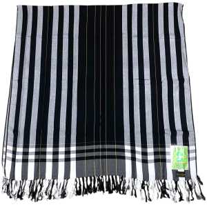 Syal Rayon Rida Alyamani Polos Putih Motif Garis Pria syal selendang kyai sorban arab