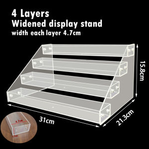 Acrylic Display Rack 4-7 Tier Display Shelf Shop Display Rack Small Storage Plaid Supermarket Cabinet Stand Spice Rack Glasses Jewelry Cosmetic Display Stand Storage Rack