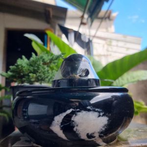 หินหมุนมงคล หินหมุน ขนาดลูก6cm มีทั้งพร้อมอ่าง และอ่างอย่างเดียวเลือกได้ มีทั้งหมด3สี