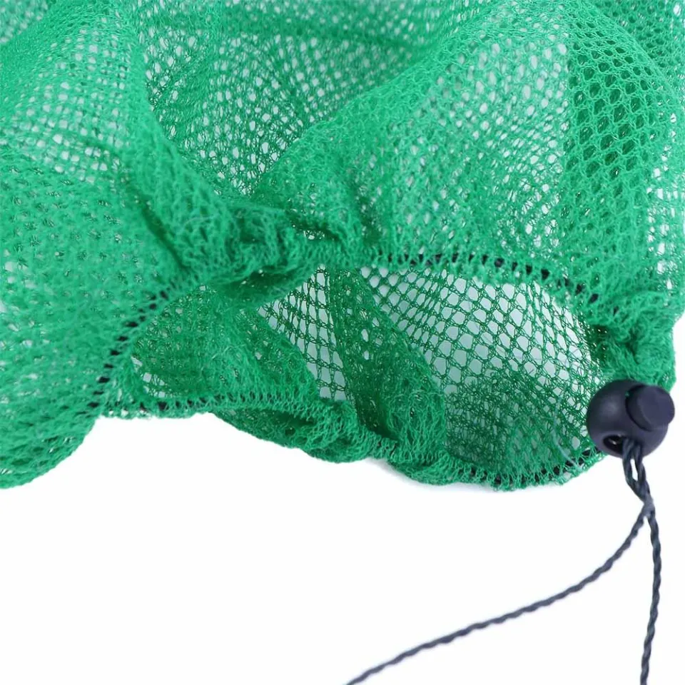 KUANGE Portable Fishing Accessories Folding Fishing Net Small Grid  Thickening Mesh Bag Live Fish Nets Fish Nets Bag Nylon Mesh Bag