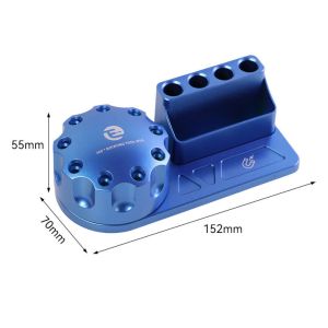 DIVATEN 360 Degree Rotating Screwdriver Organizer Aluminum Alloy Multi-Slot Structure Tool Storage Rack Anodized Finish Rotating Tool Stand Electronics Repair
