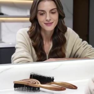 Korean Bristle Volumizing Hair Brush Vent Scalp Massage Comb for Dry & Wet Hair
