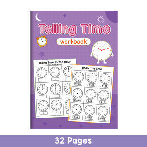 Telling the Time Worbook– Practice Reading Clocks Activity Worksheets: Ages 7-9 Reproducible Math Drills with Answers: Clocks Hours Quarter Hours Five Minutes Minutes Word Problems