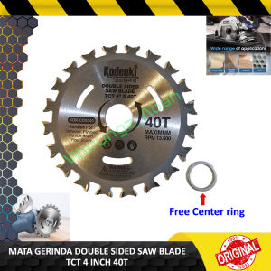 MATA PISAU MESIN GERINDA GURINDA GRINDA TANGAN GERGAJI POTONG PEMOTONG PAPAN KAYU PLYWOOD PARTICLE BOARD FIBER PIPA PARALON PVC PLASTIK DUA ARAH DOUBLE SIDED SAW BLADE SAWBLADE TCT CIRCULAR SAW WOOD CUTTER WOODWORKING BLADE 40T 40 TEETH 4 INCH 4" 4 IN