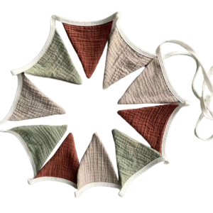 Dây cờ cotton pennant vải Bunting tam giác vòng hoa cho đám cưới sinh nhật kỷ niệm tiệc mừng bé chào đời năm Vườn Ươm