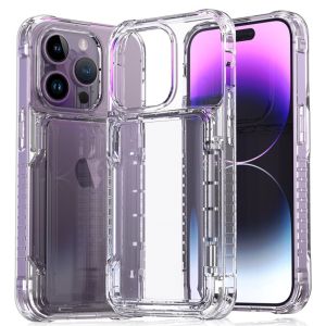 Transparent Clear Card Holder Case For iPhone 17 Pro Max 17 Air 16 16Plus 15 Pro Max 15 14 13 12 11 Pro Max Shockproof Case Cover with Phone Stand For iPhone 17 Pro Max Accessories