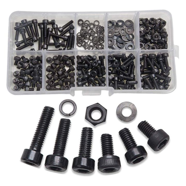 300 Pcs Nuts Bolts Set Hex Bolts Nut and Washer Assortment Screws Bolts ...