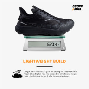 Geoff Max - MX Faster All Black Trail Running Race Pria & Wanita