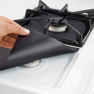 4Pcs Protector Gas Range Protection Cleaning Pad Gas Stove Burner Covers Stovetop Protector Liner Non-Stick Reusable Cleaning Pads Mats Stove Protector Cover