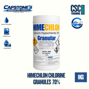 HIMECHLON 70% CHLORINE GRANULES | CALCIUM HYPOCHLORITE | SWIMMING POOL WATER SANITIZER | 1 KG