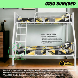 Ranjang Besi Susun Tingkat 2 Orio Bunkbed 90/120 x 200
