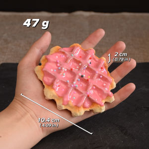 Simulated Waffle Cake Model With Fake And Real Food Props Window Decoration Food Film And Television Shooting