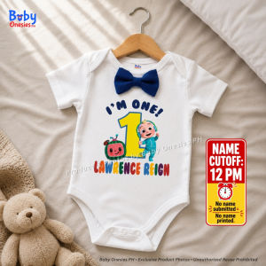 Watermelon 1st Birthday Baby Onesie Personalized Custom Name Cotton Bodysuit Baby Boy Outfit