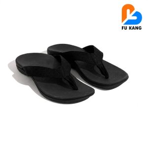 BLACK Axign Premium Orthotic Flip Flops | Arch Support Corrective Footwear