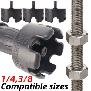 RJQFNG Phát hành nhanh Đầu khoan loại bỏ đai ốc  loại 1/4 3/8 Công cụ tháo bu lông Đa chức năng Phổ quát Phụ kiện khoan khóa  Nut dành cho giá đỡ ống dẫn cờ lê ổ cắm