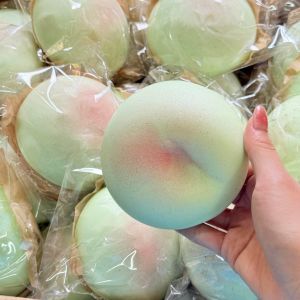 KEBETEME Simulation Bun Squishy Toy Slow Rebound Soft Squeeze Fidget Toy Pastel Steamed Bun Stress Relief Decompression Toy Safe Non-Toxic Sensory Toy for Kids Adults