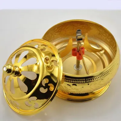 Lư hợp kim xông trầm hương cắm nhang trầm vòng nhang vòng hương vòng đồ thờ cúng