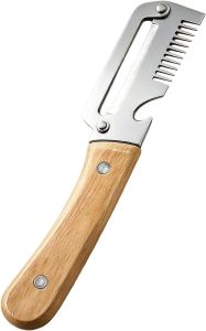 Multi-Functional Vegetable Peeler Premium Vegetable Peeler with Wooden Handle and Bottle Opener for Fruit Pumpkin Peeling Potato Carrot Veggie Peeler (Style A - 1PCS)
